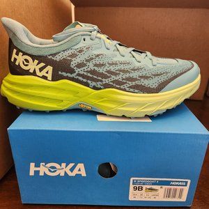 Hoka One One Speedgoat 5 Women's Coastal Shade/Green Glow Size 9
